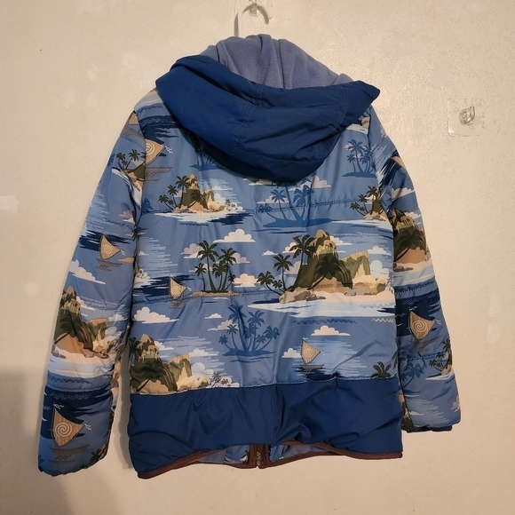 Disney Store Moana Wayfinder Maui Kids 7/8 Full Zip Hooded Puffer Jacket - Picture 2 of 15